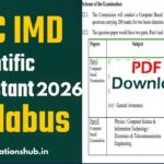 SSC Scientific Assistant Syllabus 2026