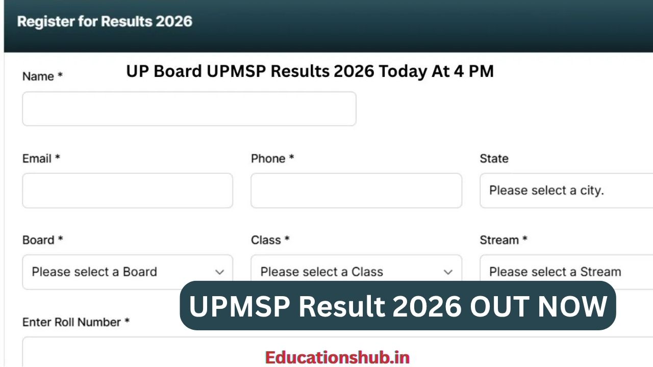 UPMSP Result 2026 OUT NOW