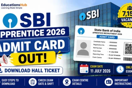 SBI Apprentice Admit Card 2026 Out Download Hall Ticket Exam Date 7150 Vacancies
